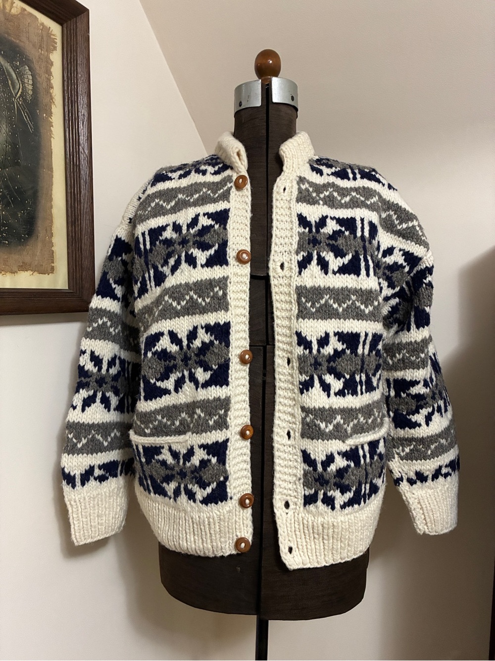 Vintage Hand Made in Ecuador Button-Up Cardigan